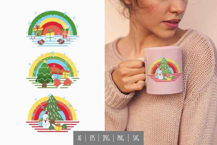 Christmas Rainbow Svg Image 21