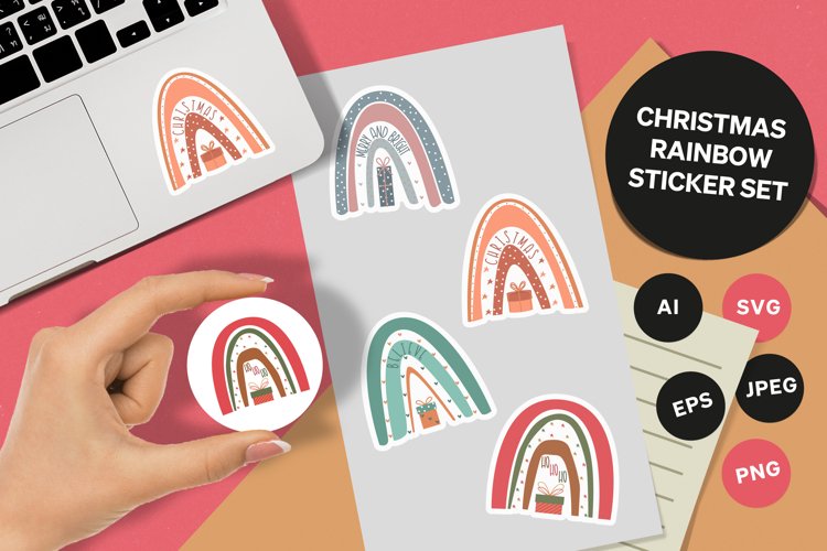 Christmas Rainbow Svg Image 11