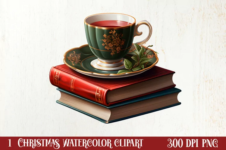 Christmas Reading Sublimation, Christmas Clipart