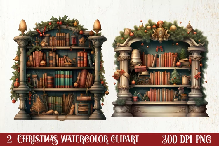 Christmas Reading Sublimation, Christmas Clipart