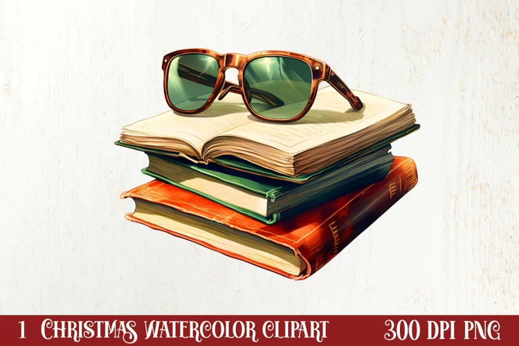 Christmas Reading Sublimation, Christmas Clipart