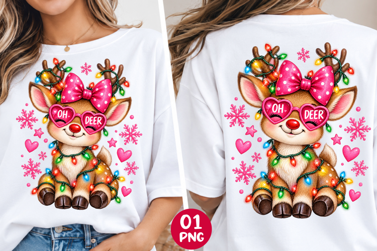 Christmas Reindeer Bow Clipart PNG