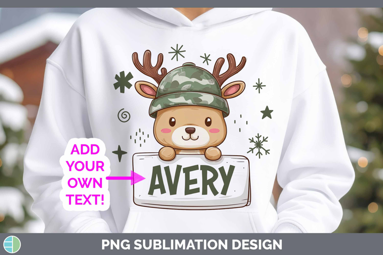 Custom Reindeer Camo Hat Christmas Shirt Sublimation Design