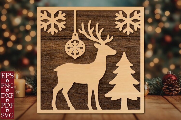 Christmas Reindeer Laser Cut example image 1