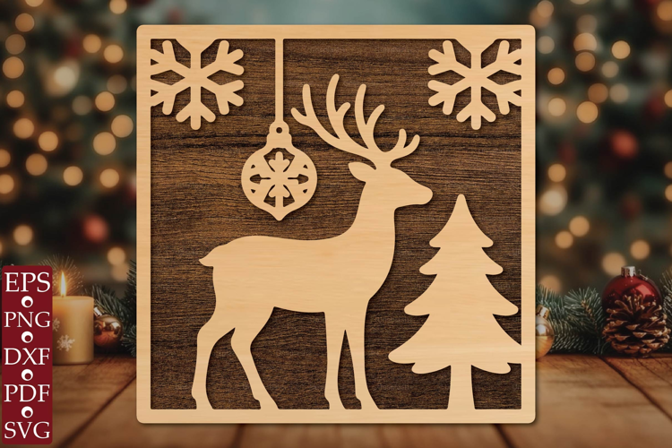 Christmas Reindeer Laser Cut