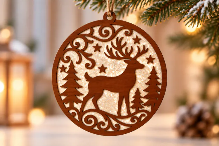 Christmas Reindeer Laser Cut SVG