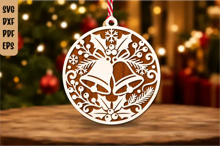 Christmas Reindeer Ornament SVG Cut File
