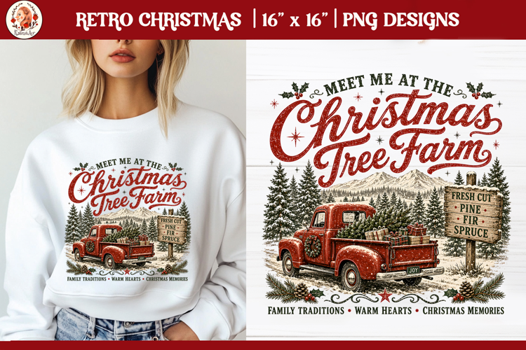 Retro Christmas Tree Farm Design | Fresh Pines