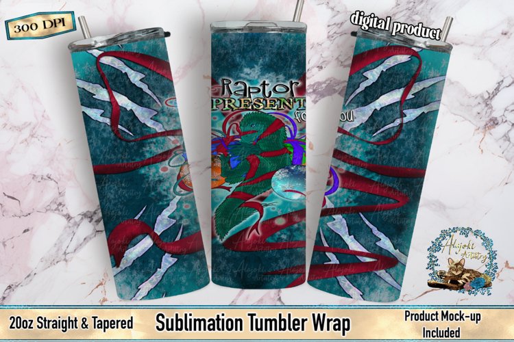 Tumbler Wrap, Christmas Wrap, Ribbon Tumbler, Christmas Sublimation