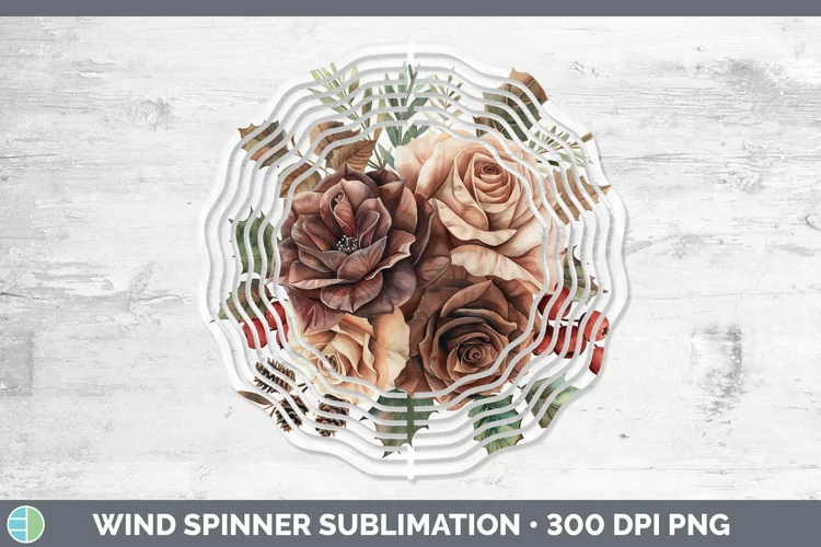 Christmas Rose Wind Spinner Sublimation Spinner Designs