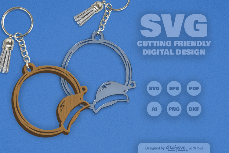 Christmas Round Keychain SVG