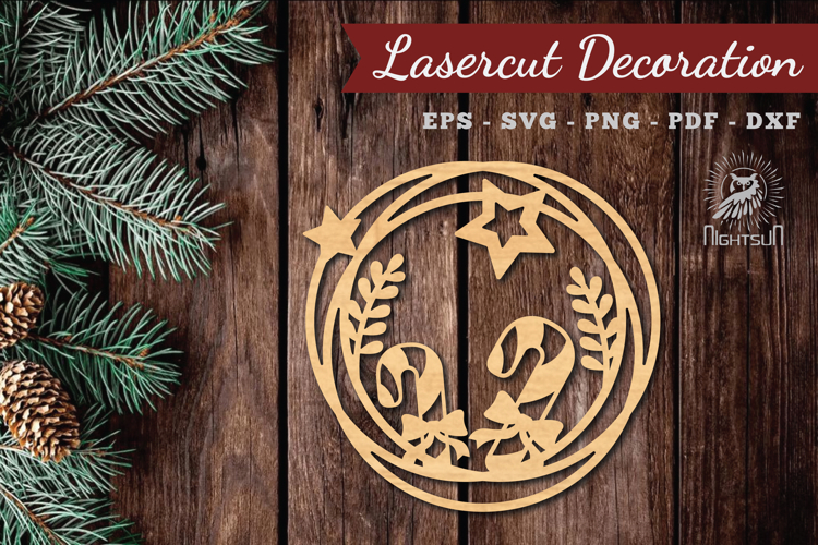 Christmas Round Lasercut Decoration