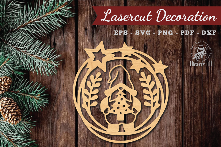 Christmas Round Lasercut Decoration