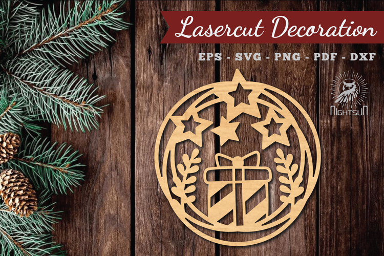 Christmas Round Lasercut Decoration