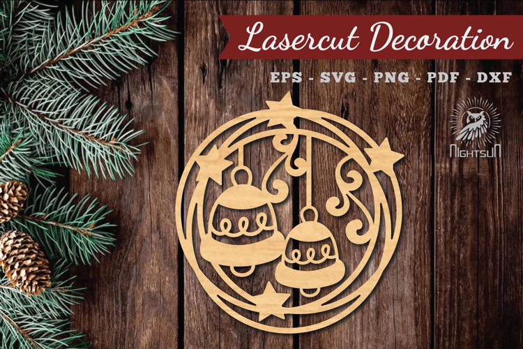 Christmas Round Lasercut Decoration