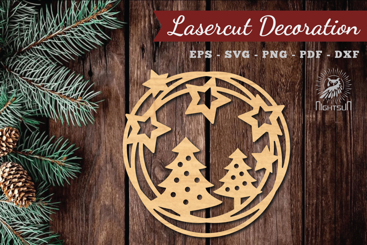 Christmas Round Lasercut Decoration