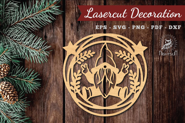 Christmas Round Lasercut Decoration