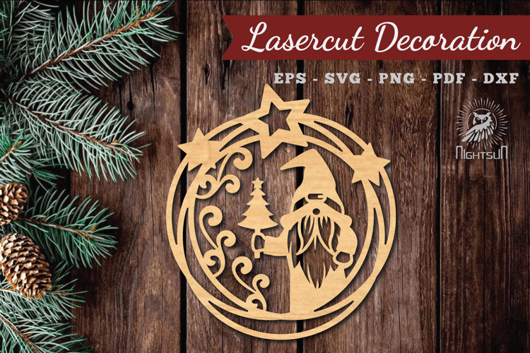 Christmas Round Lasercut Decoration