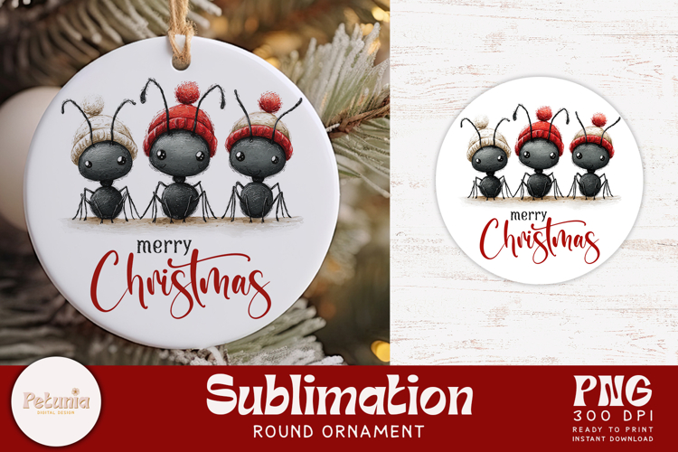 Round Ornament Sublimation | Christmas Ornament PNG
