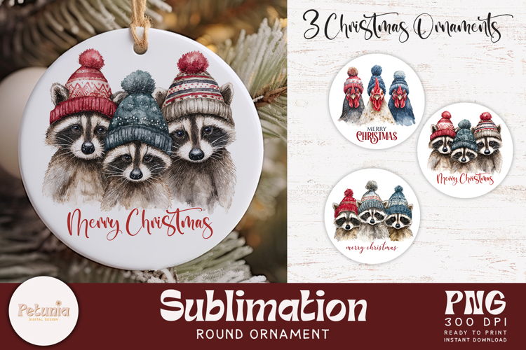Christmas Ornament Designs | Round Ornament PNG