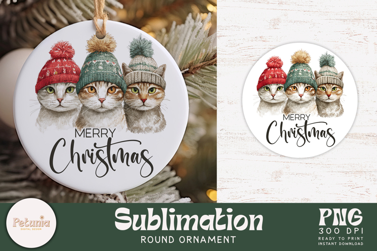 Round Ornament Sublimation | Christmas Ornament PNG
