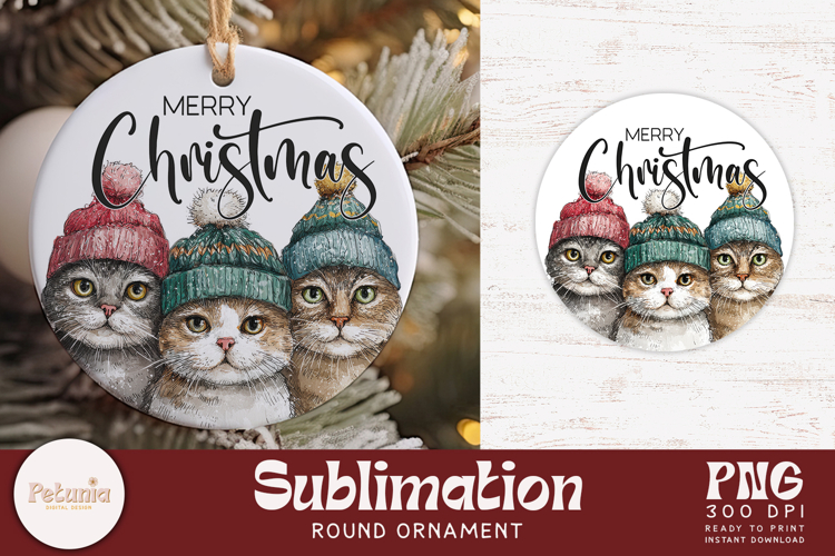 Round Ornament Sublimation | Christmas Ornament PNG