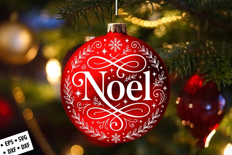 Christmas Round Ornament SVG Design, Christmas SVG