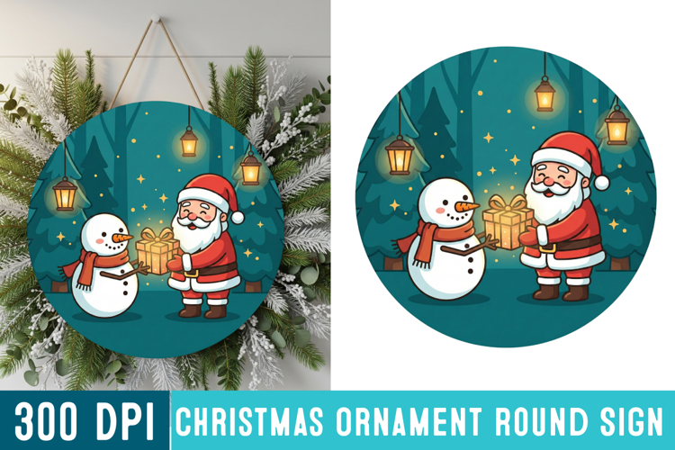 Round Christmas Svg Image 12