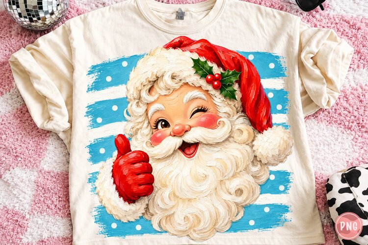 Christmas Santa Brushstroke Clipart PNG example image 1