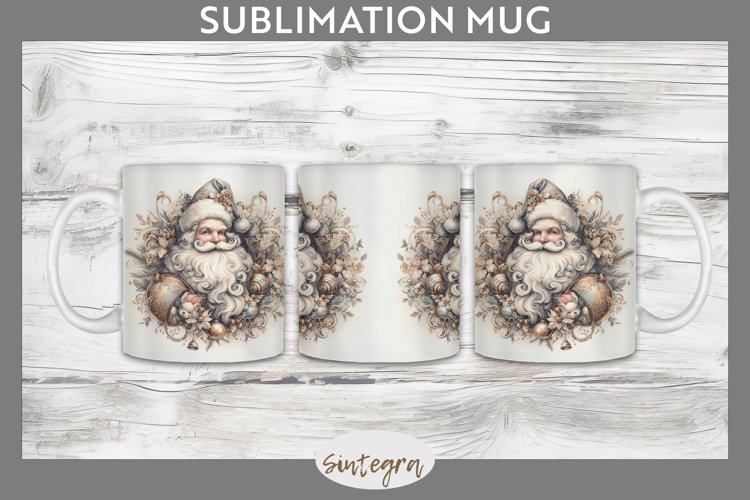 Christmas Pastel Santa Claus v1 Mug Wrap Sublimation