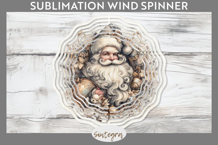 Christmas Pastel Santa Claus v1 Wind Spinner Sublimation