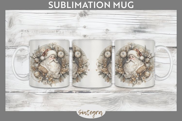 Christmas Pastel Santa Claus v2 Mug Wrap Sublimation example image 1