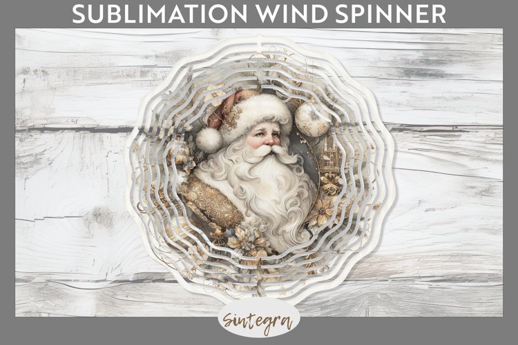 Christmas Pastel Santa Claus v2 Wind Spinner Sublimation