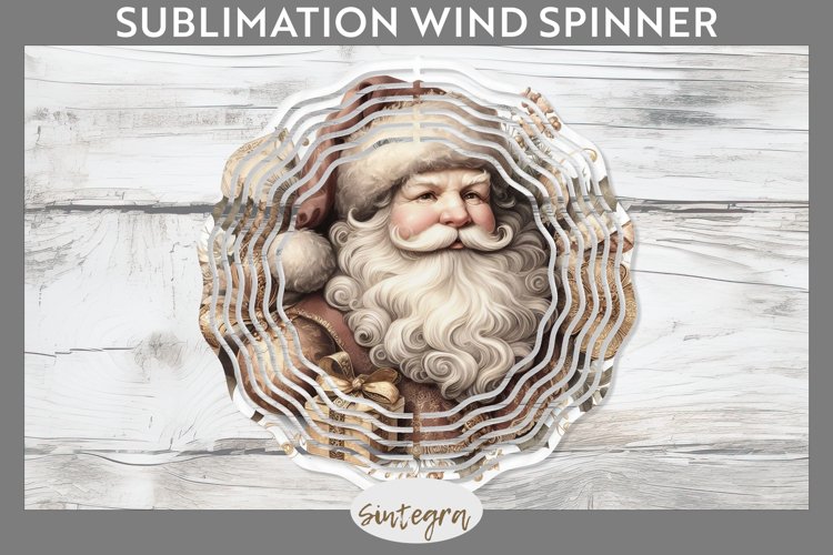 Christmas Pastel Santa Claus v3 Wind Spinner Sublimation