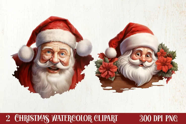 Christmas Santa Claus Peeking Clipart PNG