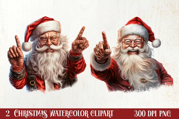 Christmas Santa Claus Peeking Clipart PNG