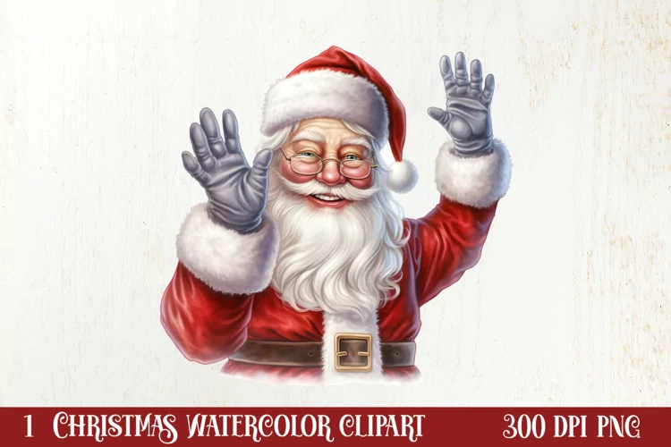 Christmas Santa Claus Peeking Clipart PNG