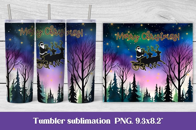 Merry Christmas tumbler | Santa Claus tumbler wrap