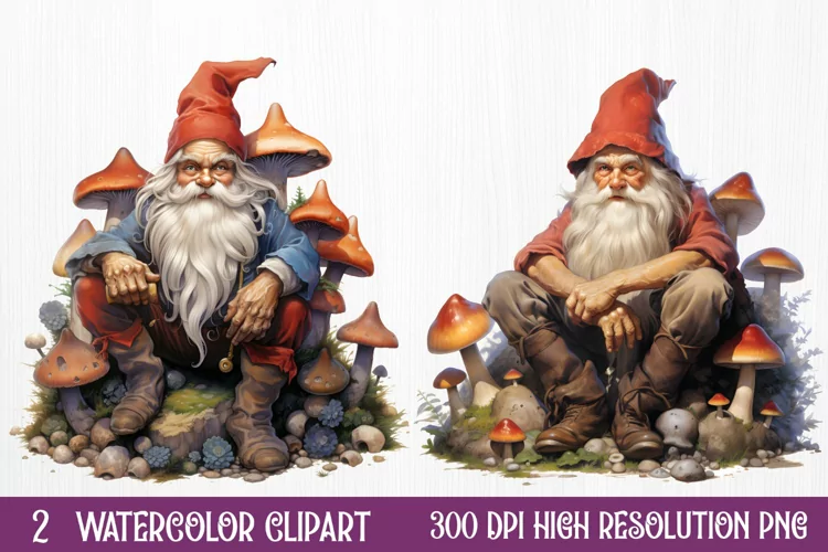 Christmas Santa Gnome Clipart Sublimation, Christmas PNG