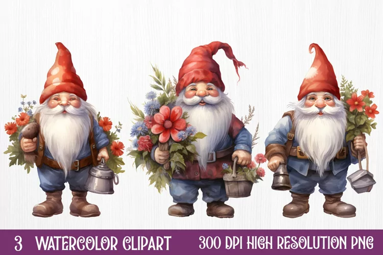 Christmas Santa Gnome Clipart Sublimation, Christmas PNG