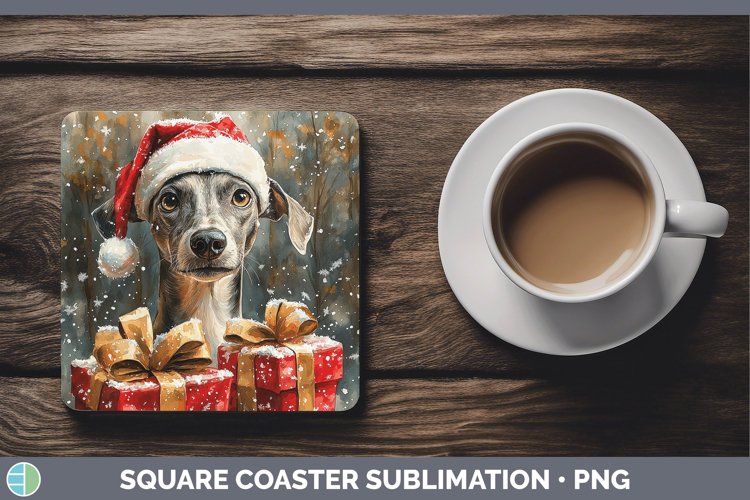 GorgeousChristmas Santa Square Coaster design.