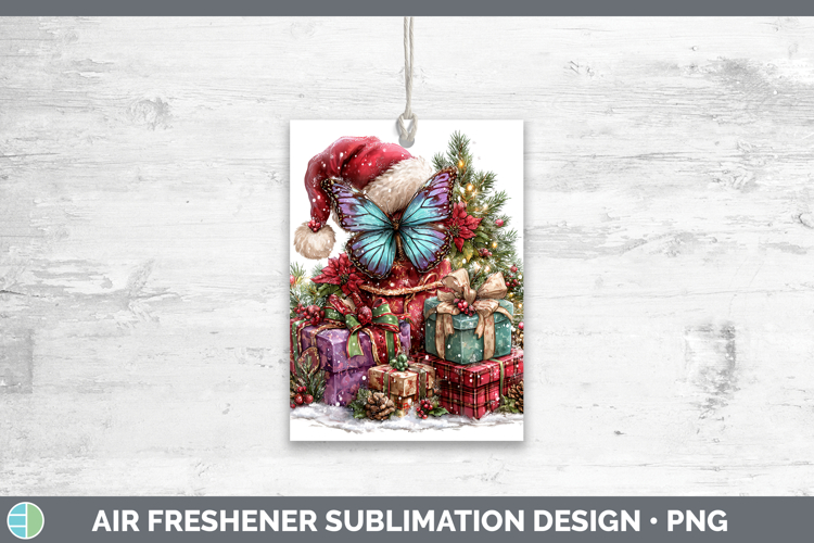 Christmas Santa Hat Butterfly Air Freshener Sublimation Car