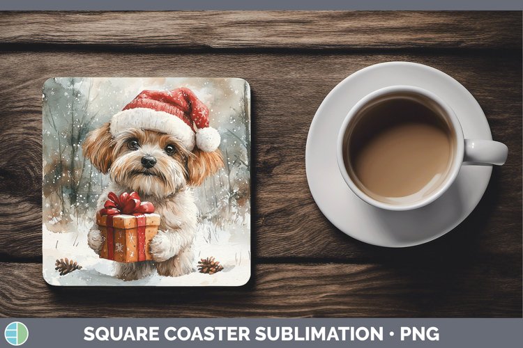 GorgeousChristmas Santa Square Coaster design.