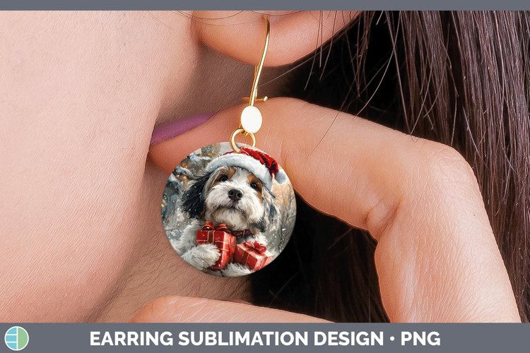 GorgeousChristmas Santa Round Earrings design.