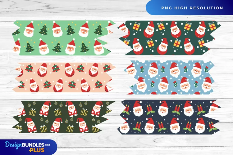 Christmas Santa Patterned Tape Set