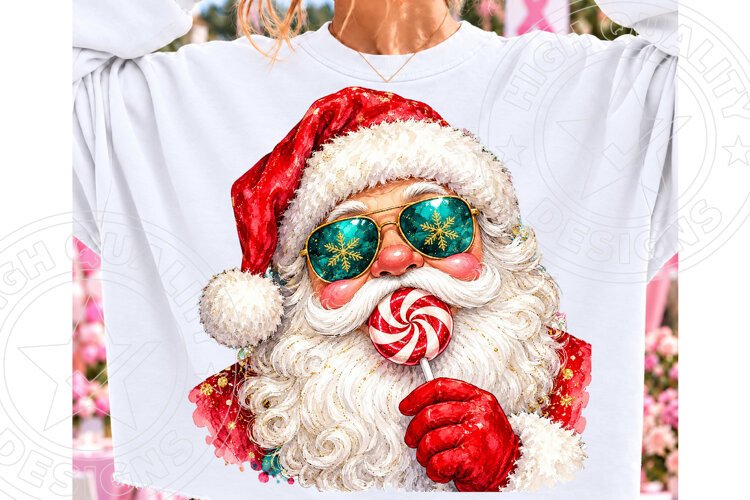 Christmas Santa PNG Retro Santa Claus example image 1
