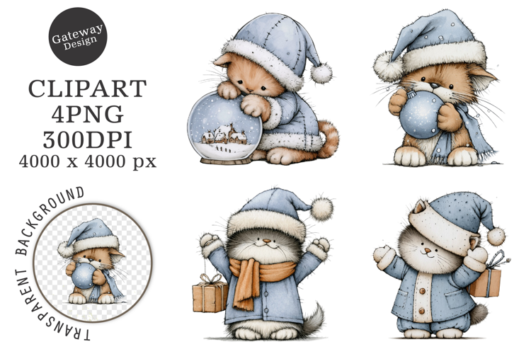 Christmas Santa Reindeer Clipart
