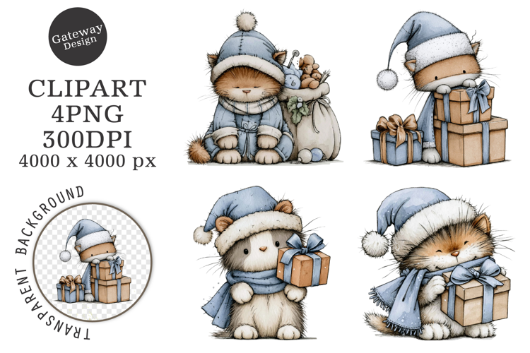 Christmas Santa Reindeer Clipart