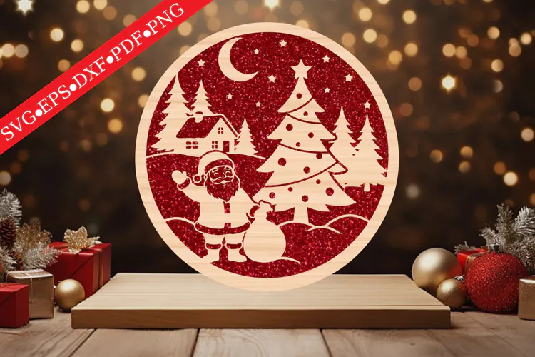 Christmas Snowflake Bauble Ornament SVG