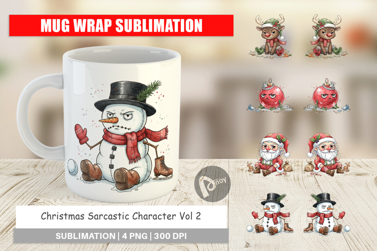 Sarcastic Character Mug Wrap